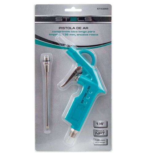 Pistola de ar para limpeza bico longo corpo em alum�nio