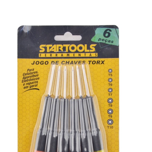 Jogo de chave hexalobular reta T5 e T10 - 000025 Jogo de chave hexalobular reta T5 e T10 - 000025