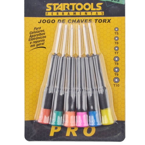 Jogo de chave hexalobular reta T5 e T10 - 000025 Jogo de chave hexalobular reta T5 e T10 - 000025