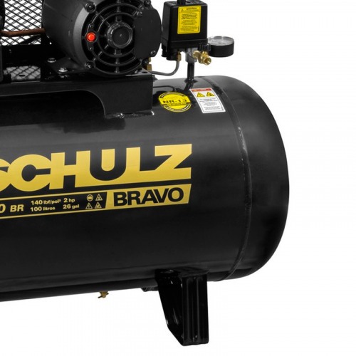 Compressor de ar 10 p�s 100L 2 hp 140 lbs trif�sico CSL 10BR/100 - BRAVO