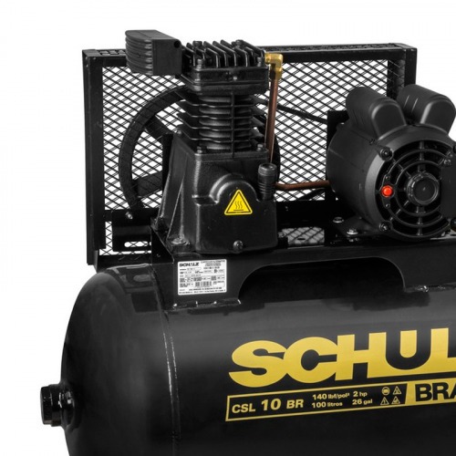 Compressor de ar 10 p�s 100L 2 hp 140 lbs trif�sico CSL 10BR/100 - BRAVO