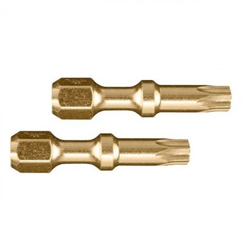 Bits hexalobular de tor��o T10 encaixe 1/4 x 30 mm 2 pe�as - Impact Gold