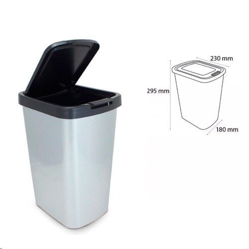 Lixeira plástica 9 litros com click - Label Lixeira plástica 9 litros com click - Label