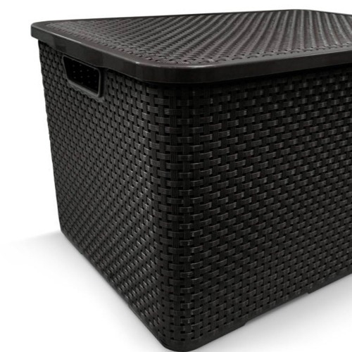 Caixa organizadora com tampa 7 litros - Rattan