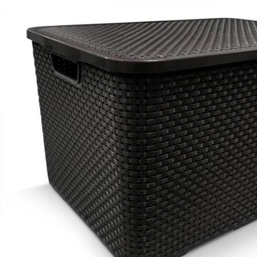 Kit 2 Caixas organizadoras com tampa 15 litros - Rattan