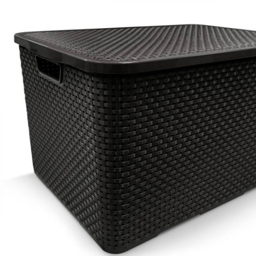Caixa organizadora com tampa 40 litros - Rattan Caixa organizadora com tampa 40 litros - Rattan