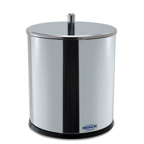 Lixeira inox 5,4L com tampa 18 x 23 cm Decorline - 3030/202