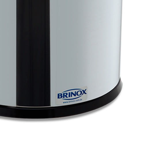 Lixeira inox 5,4L com tampa 18 x 23 cm Decorline - 3030/202