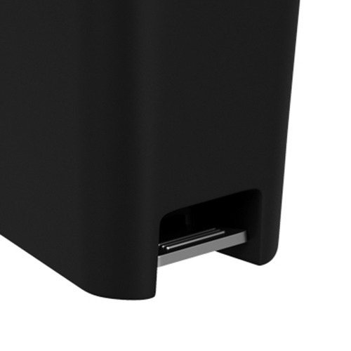 Lixeira pl�stica com pedal 10 litros preta - Double