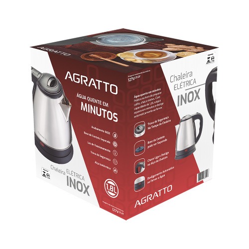 Chaleira el�trica inox 1,8L 1.500 watts - CE-02  220V