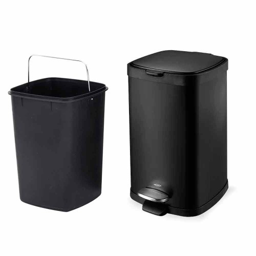 Lixeira a�o carbono 12L com pedal e balde Frame - 3065/100