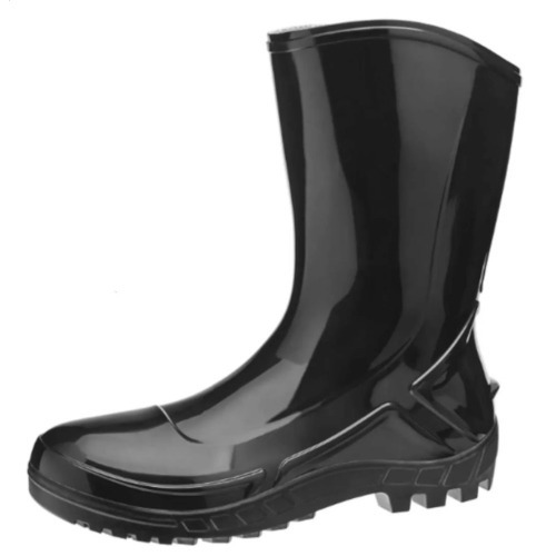 Bota de PVC preta cano médio com forro - 110VFLEXF PR Bota de PVC preta cano médio com forro - 110VFLEXF PR
