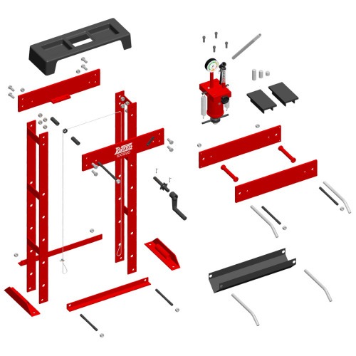Prensa hidr�ulica desmont�vel capacidade 15 toneladas - 100990