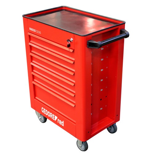 Carrinho para ferramentas fechado 6 gavetas Red Essencial - R20150106