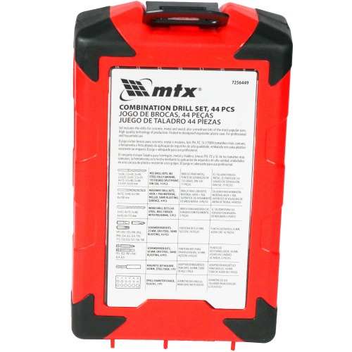 Jogo de acess�rios para furar e parafusar com 44 pe�as