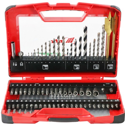 Jogo de acess�rios para furar e parafusar com 75 pe�as