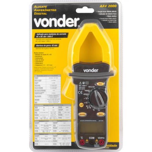 Alicate amper�metro digital CAT III 600V - AAV 2000