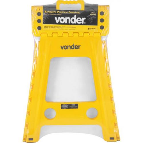 Banqueta pl�stica dobr�vel altura 450mm amarela