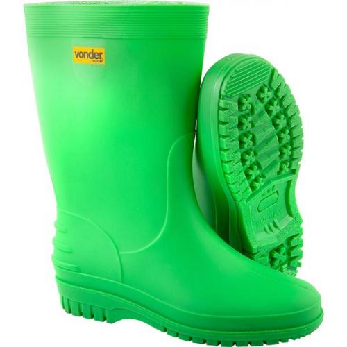 Bota de PVC verde com forro 40/41 