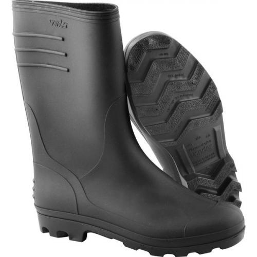 Bota de PVC preta cano médio com forro Bota de PVC preta cano médio com forro