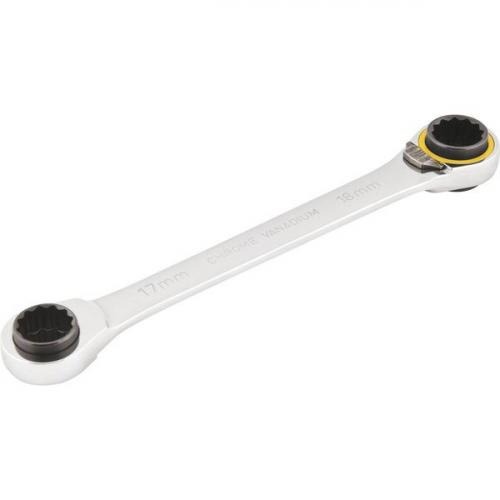 Chave estrela com catraca revers�vel 16 mm x 17 mm e 18 mm x 19 mm
