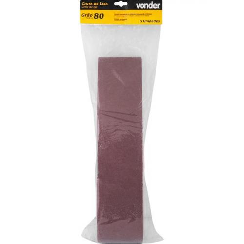Cinta de lixa 100 mm x 915 mm G 80 com 5 pe�as