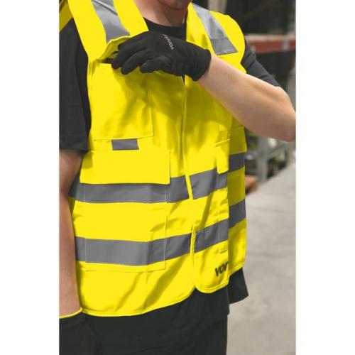 Colete refletivo tipo blusão com bolso amarelo - CV 106 Colete refletivo tipo blusão com bolso amarelo - CV 106
