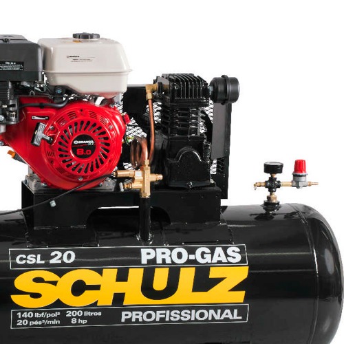 Compressor de ar a gasolina 20 p�s 8 hp 200 litros 140lbs - PRO-GAS CSL 20/200