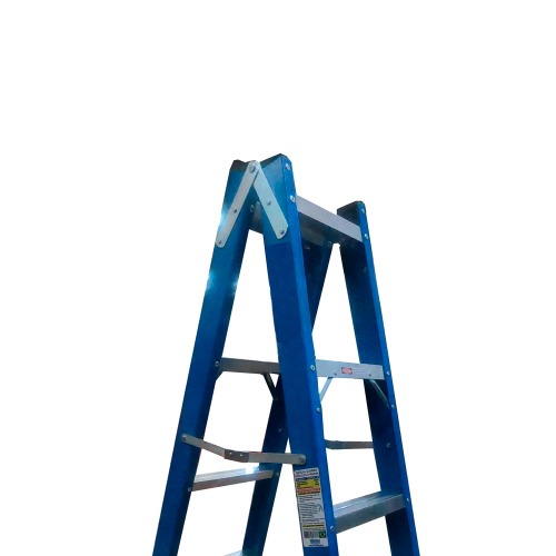 Escada tesoura dupla em fibra de vidro 4 degraus 1,2 m - Premium
