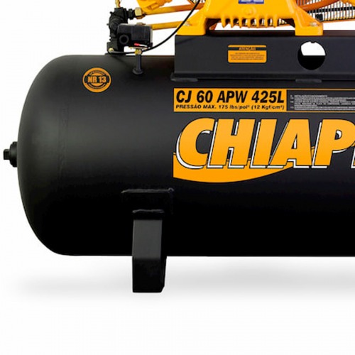 Compressor de ar 60 p�s 425L 15 hp 175 lbs trif�sico - CJ 60 APW 425L