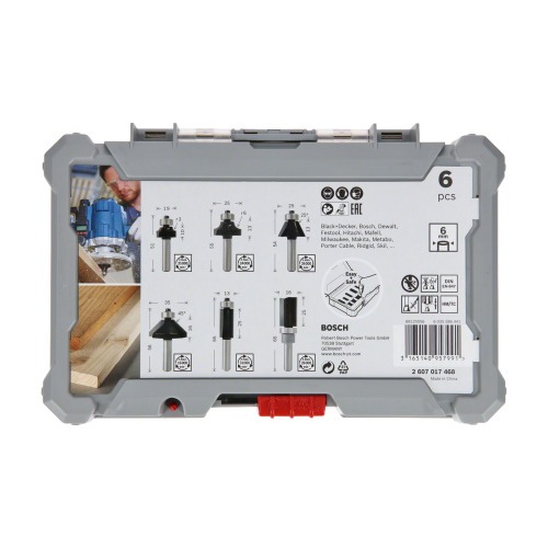 Jogo de fresas para madeira 6mm com 6 pe�as 