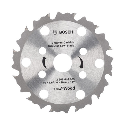 Disco de serra para madeira 110 x 20 mm com 12 dentes - Ecoline