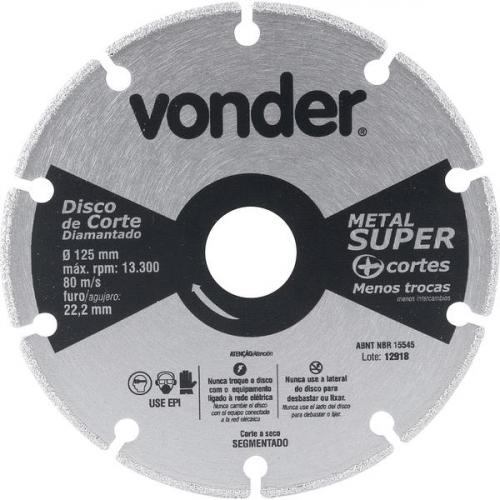 Disco diamantado segmentado 125 mm para metais - 1240125000