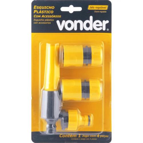 Esguicho pl�stico com jato regul�vel e acess�rios