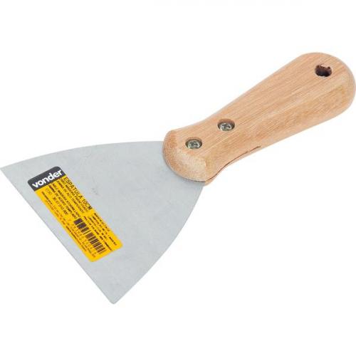 Esp�tula lisa 10 cm cabo de madeira parafusado