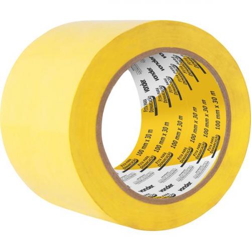Fita adesiva para demarca��o 100 mm x 30 m amarela