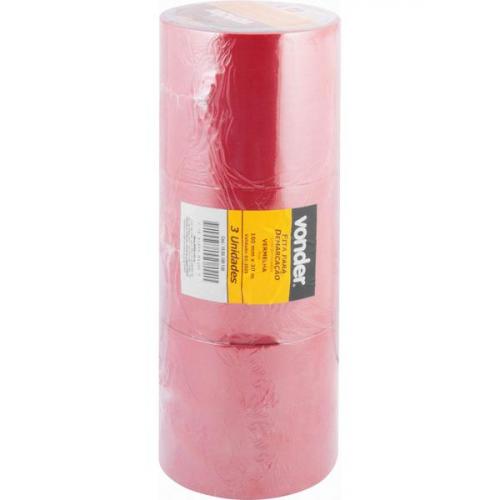 Fita adesiva para demarcação 100 mm x 30 m vermelha Fita adesiva para demarcação 100 mm x 30 m vermelha