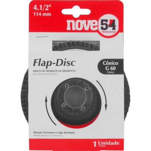 Disco de desbaste flap-disc c�nico 115 x 22,23 mm gr�o 60