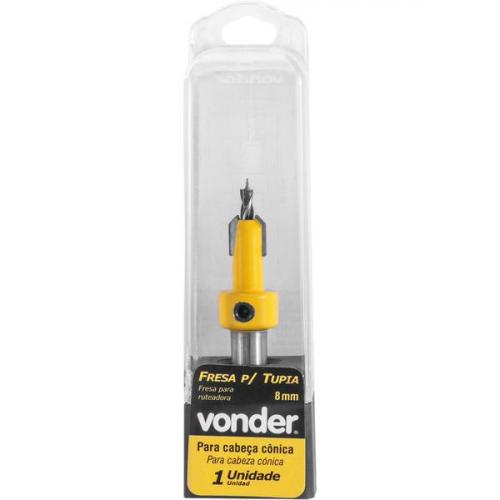 Fresa com dentes de v�dea/metal duro para cabe�a c�nica 8mm