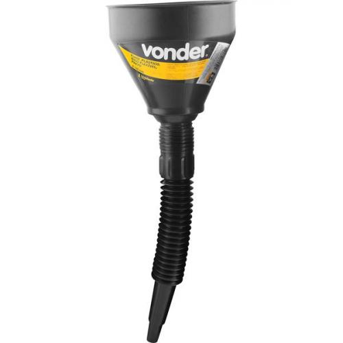 Funil pl�stico bico flex�vel preto 140 mm