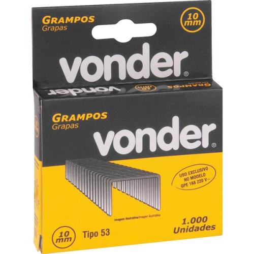 Grampo 10 mm para grampeador GPE 168 com 1.000 pe�as - Vonder