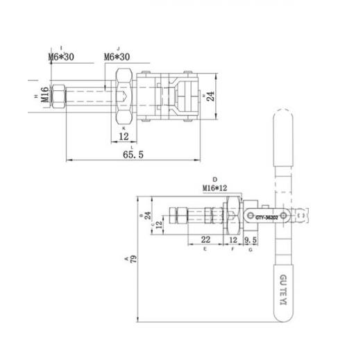 Grampo de aperto r�pido torpedo GTPV 90 