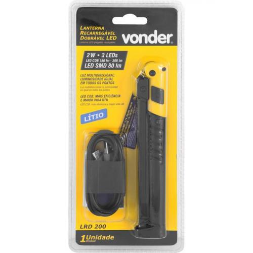 Lanterna recarreg�vel dobr�vel LED - LRD 200