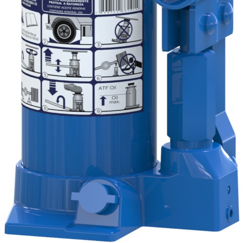 Macaco hidr�ulico tipo garrafa capacidade de 5 Toneladas - MT 5