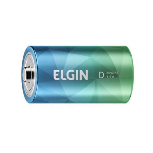 Pilha alcalina grande D com 2 unidades 