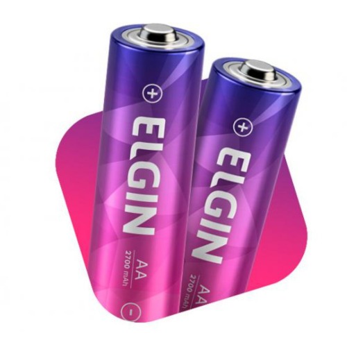 Pilha recarreg�vel AA 2.700 mAh com 2 unidades