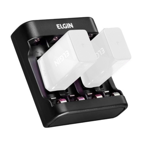 Carregador para pilhas AA/AAA e bateria 9V com cabo USB -SCUSB