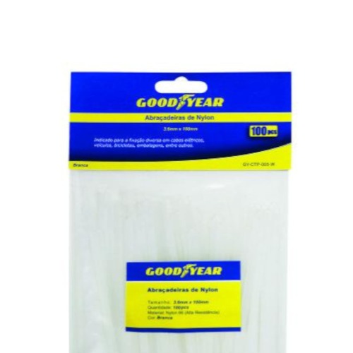 Abra�adeira de nylon 2,5 mm x 8 cm com 100 pe�as