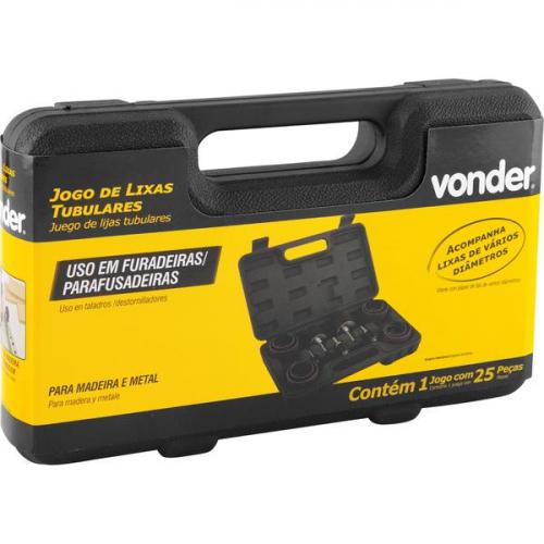 Jogo de lixas tubulares para furadeira/parafusadeira com 25 peças - 12.50.005.025 Jogo de lixas tubulares para furadeira/parafusadeira com 25 peças - 12.50.005.025