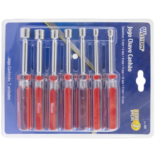Jogo de chave canh�o 5 a 13 mm com 7 pe�as - 481